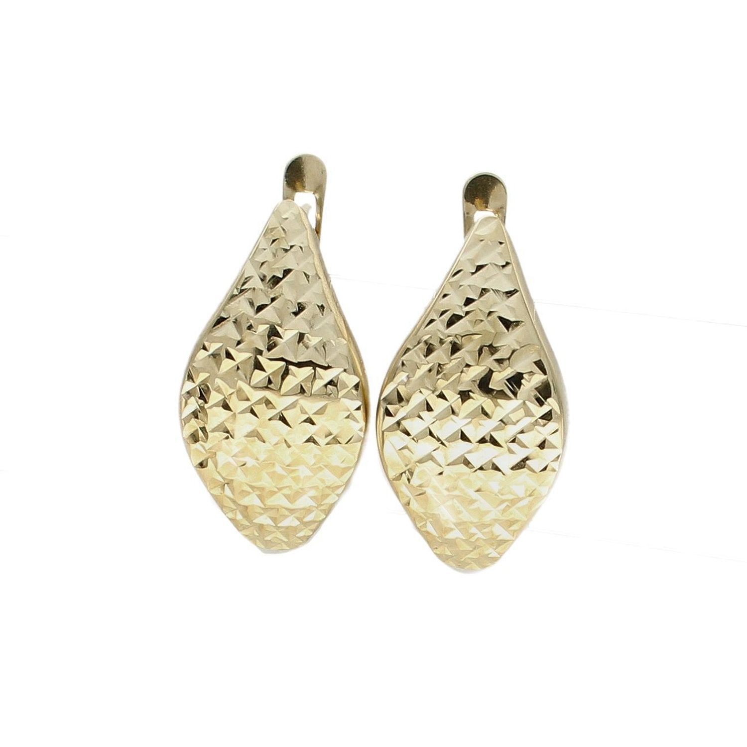 Złote kolczyki 333 pancerka na zapięciu angielskim KL 2480 333.jpg